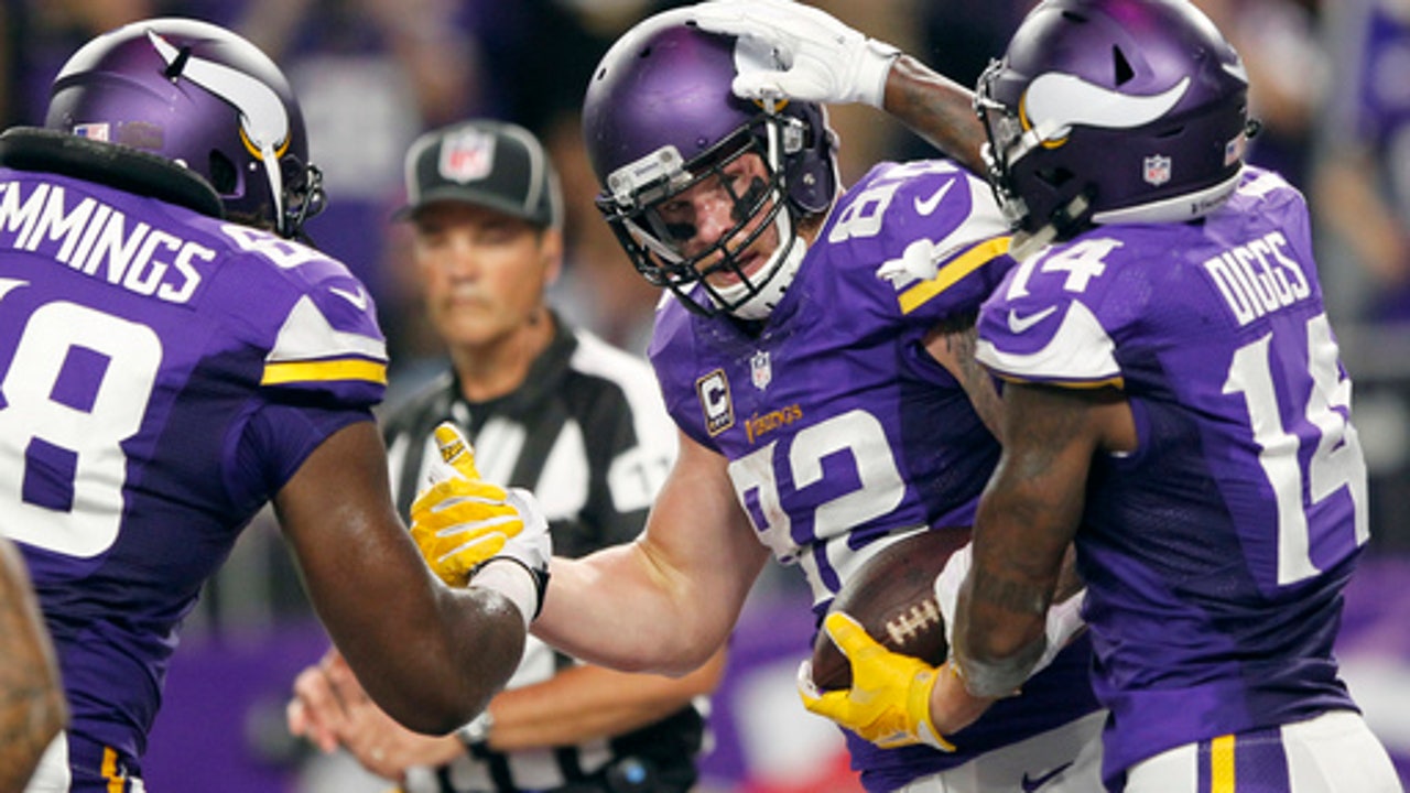 Vikings TE Kyle Rudolph emerging as go-to man for Bradford